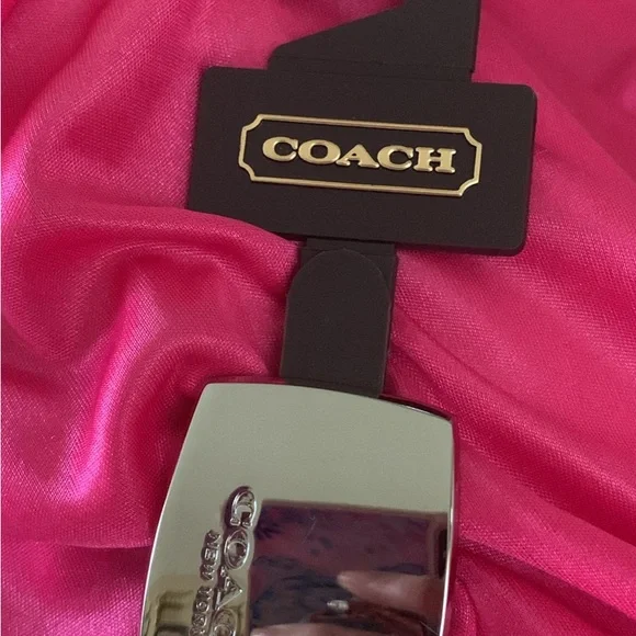 COACH Heritage Signature leather Reversible Black / Gray Belt 42 mm
